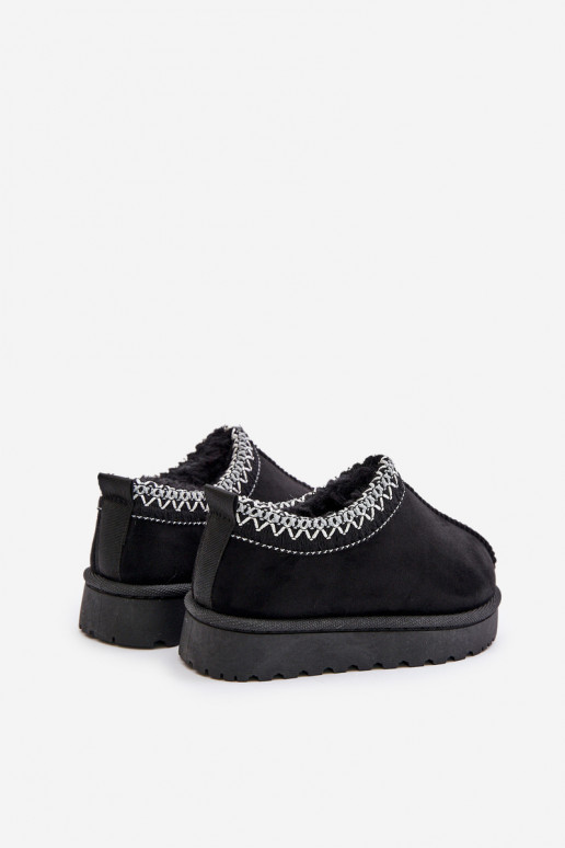 Snowboots voor kinderen met plateau, geïsoleerd met bont aan de binnenkant in zwart Vilabria