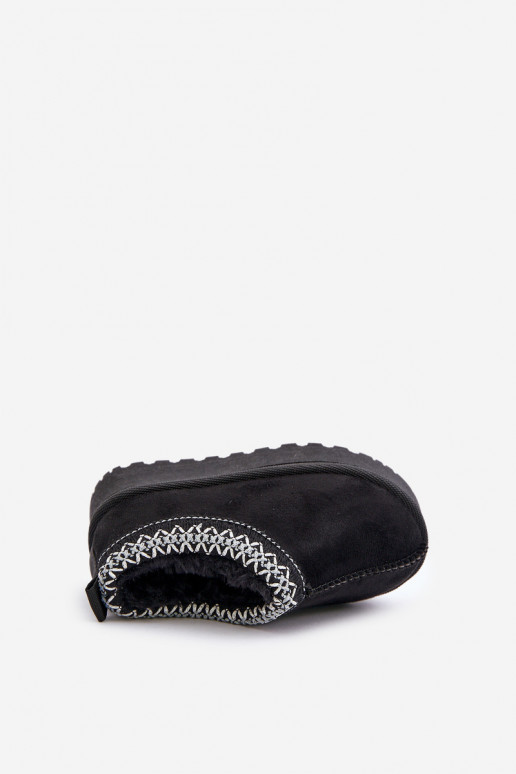 Bottes de neige pour enfants avec plateforme, isolées avec intérieur en fourrure en noir Vilabria