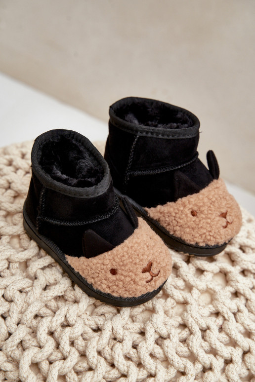 Bottes de neige chaudes pour enfants Lamy couleur noire Esandira