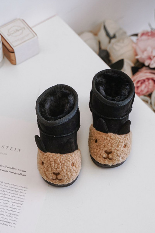 Bottes de neige chaudes pour enfants Lamy couleur noire Esandira