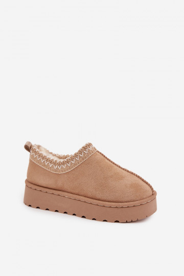 Kindersneeuwlaarzen met borduursel Prina, zandkleur 2