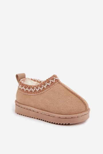 Bottes de neige pour enfants-bottines avec plateforme, isolées en fourrure à l'intérieur, couleur sable Vilabria