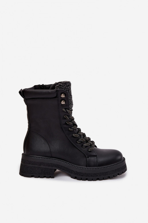 Bottines pour femmes en simili cuir noires "Bellora"