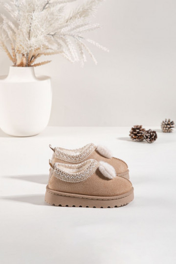 Bottes de neige PuérilHaftem I Kokardką beige Daven