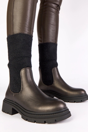 Grijze enkelboots met...