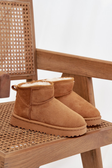 Bottes de neige Puéril Jeunesse réchauffer avec de la fourrure à l intérieur marron Mireya 2