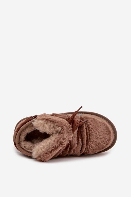 Braune Kinder-Schneestiefel mit Fell D.Franklin DFSH370011