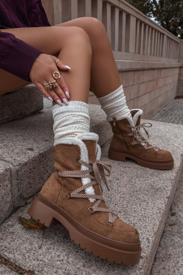 Bottes de neige pour femmes, couleur marron, Irmara