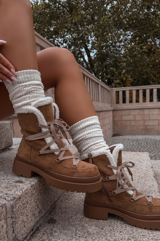 Bottes de neige pour femmes, couleur marron, Irmara