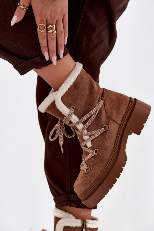 Bottes de neige pour femmes, couleur marron, Irmara