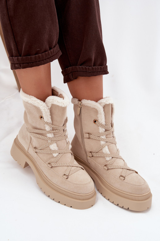 Bottes de neige pour femmes, couleur sable, Irmara