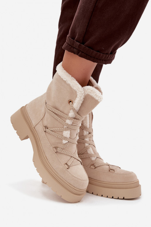Bottes de neige pour femmes, couleur sable, Irmara