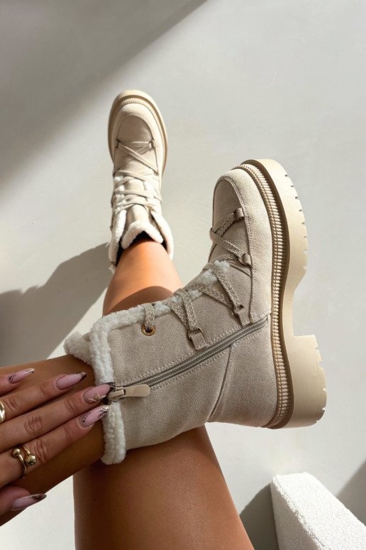 Bottes de neige pour femmes, couleur sable, Irmara