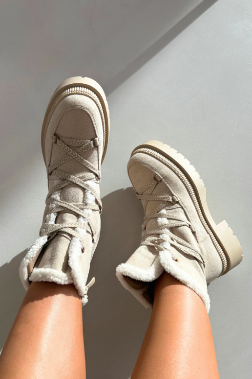 Bottes de neige pour femmes, couleur sable, Irmara