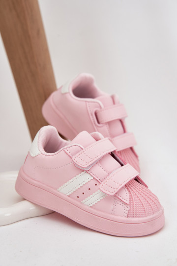 Baskets enfants modèle Sneakers en simili cuir, couleur rose, Renel