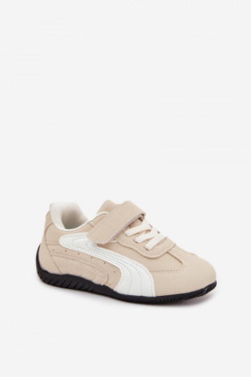 Kindersneaker mit Klettverschluss in Sandfarbe Perrin