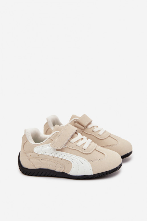 Kindersneaker mit Klettverschluss in Sandfarbe Perrin