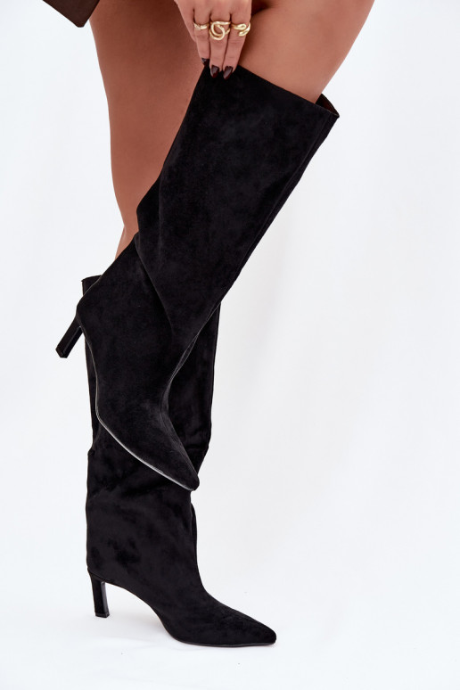 dameslaarzenvan eco-suèdeu Persistent model met dunne hakken zInart Phelin