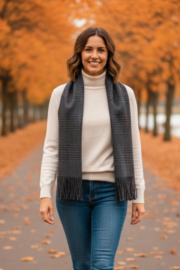 Écharpe grise pour femmes à...