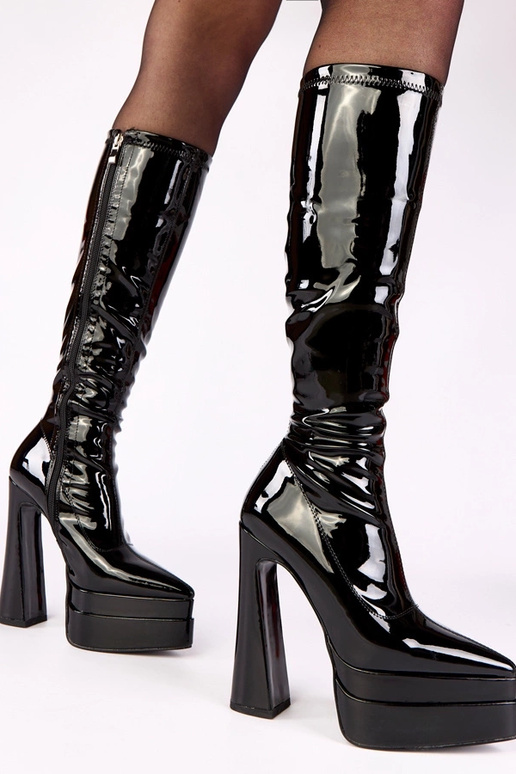 Schwarze Stiefel mit Absatz,...