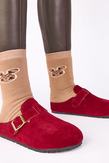 Bottines bordeaux avec...