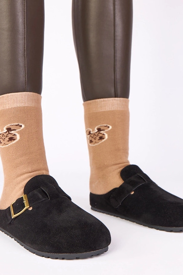 Schwarze Stiefeletten mit dekorativem Schnalle Atoria 2