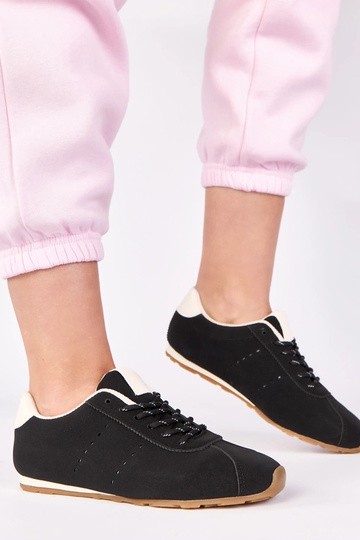 Zwarte sneakers met witte... 2