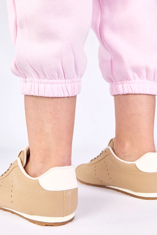 Baskets sable avec accent blanc Birna