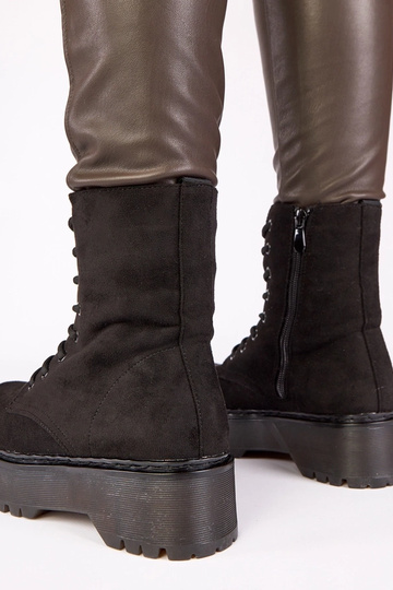 Zwarte platform schoenen van kunstsuède Mollie
