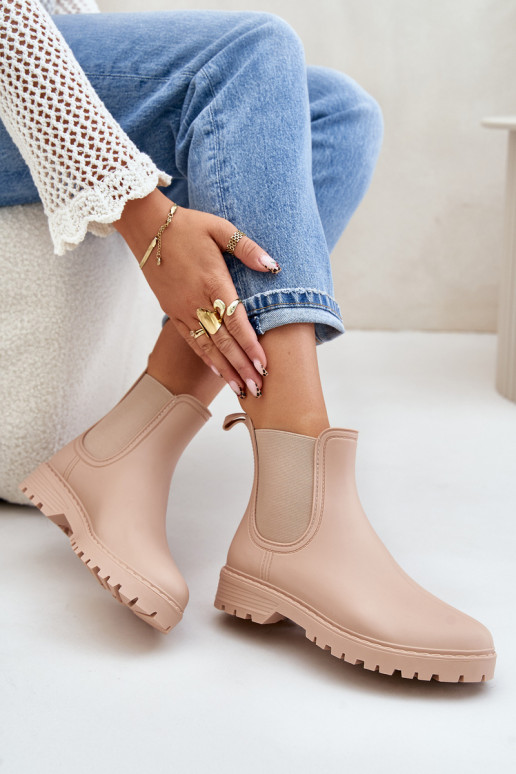 Bottes en caoutchouc FémininElastycznymi DANSstaÀkami beige Ciariel