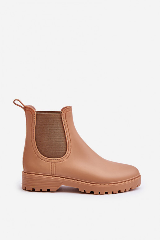 Regenlaarzen DamesElastycznymi INstaInkami bruine kleur Ciariel