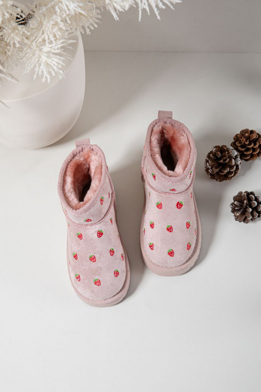 Bottes de neige pour enfants avec papillons, couleur rose Gracina
