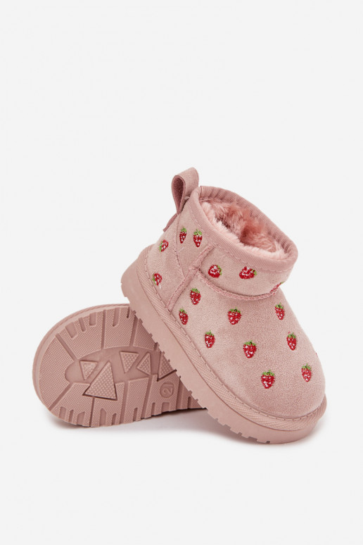 Bottes de neige pour enfants avec papillons, couleur rose Gracina