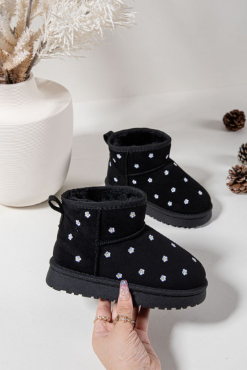 Bottes de neige pour enfants avec motifs floraux, couleur noire Gracina 2