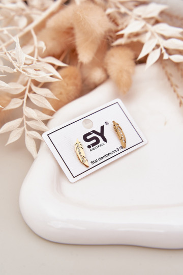 met stijlvolle detailsi Listki met sprankelende gaten Stal NierdzeInna gouden kleur