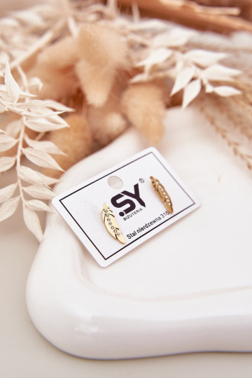 met stijlvolle detailsi Listki met sprankelende gaten Stal NierdzeInna gouden kleur 2