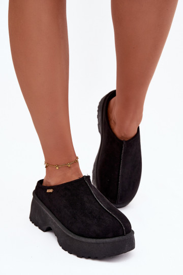 Bottes de neige Le bas des femmes avec une plateforme couleur noire Yrenna