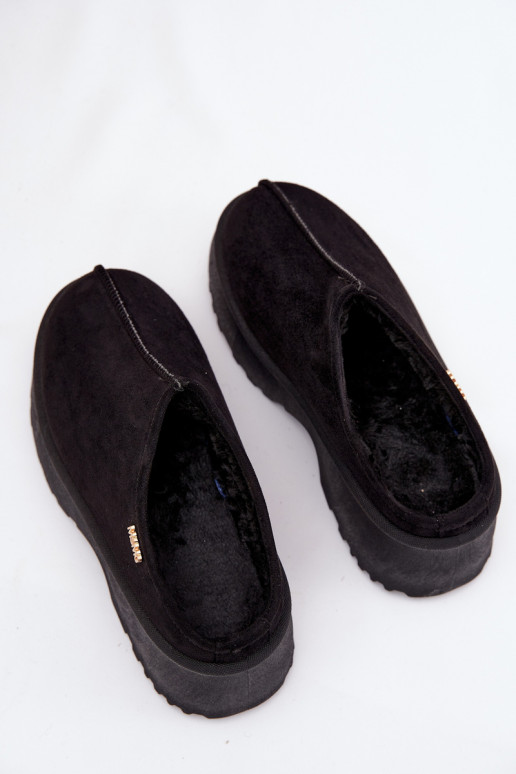 Bottes de neige Le bas des femmes avec une plateforme couleur noire Yrenna