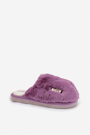 met bont Slippers Dames Paars Belinna 2