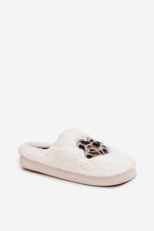 met bont Slippers Met Harten Initte kleur Amandra