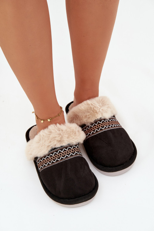 Slippers Dames met bont I Haftem zInart Devianne