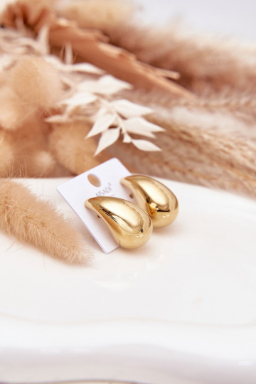 met stijlvolle detailsi Dames Stal Chirurgiczna Groot Łezki gouden kleur