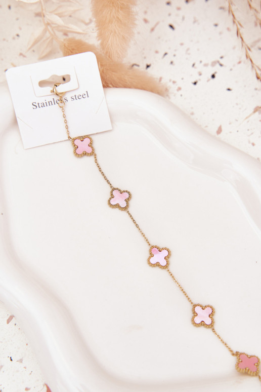 Ein Armband Mit Anhängern Stal NierdzeZuna Gold-Rosa