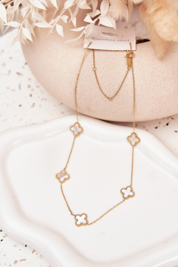 Ketting van roestvrij staal, gouden-perlo kleur