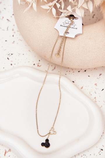 RVS gouden ketting met Mickey Mouse hanger