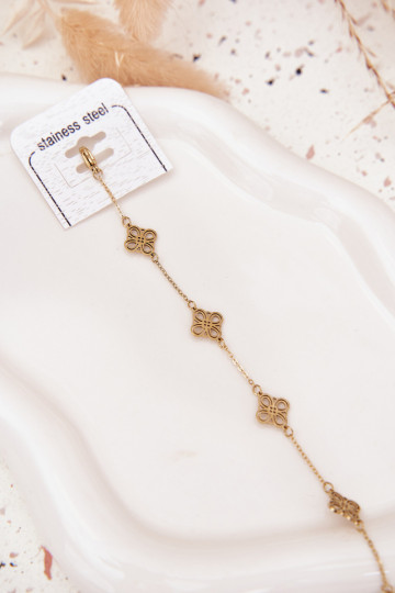 RVS gouden armband met hangers 2