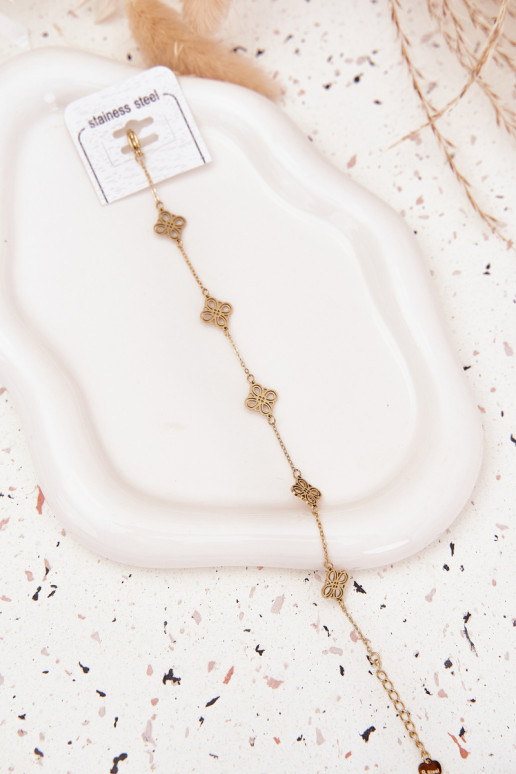 Armband uit roestvrij staal Met hangers gouden kleur