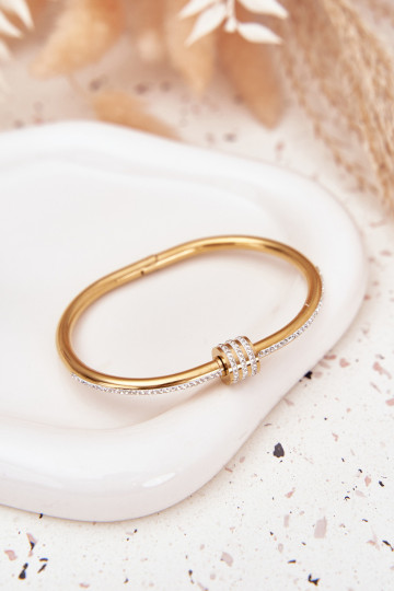 Un bracelet Féminin avec des yeux qui clignotent Stal NierdzeÀna couleur dorée 2