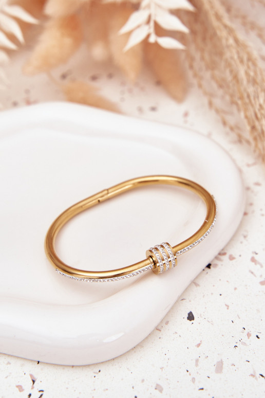 Un bracelet Féminin avec des yeux qui clignotent Stal NierdzeÀna couleur dorée