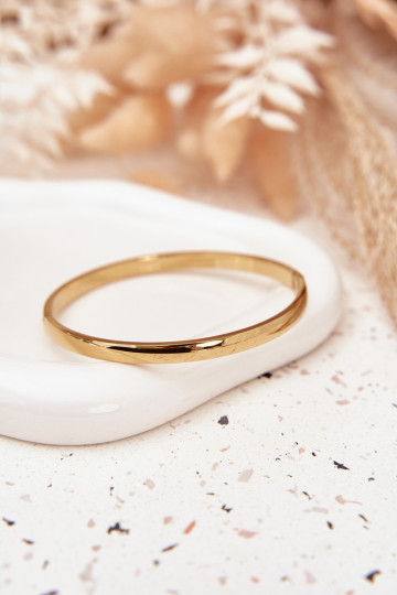 Gładka Armband Gemaakt van chirurgisch staal gouden kleur 2